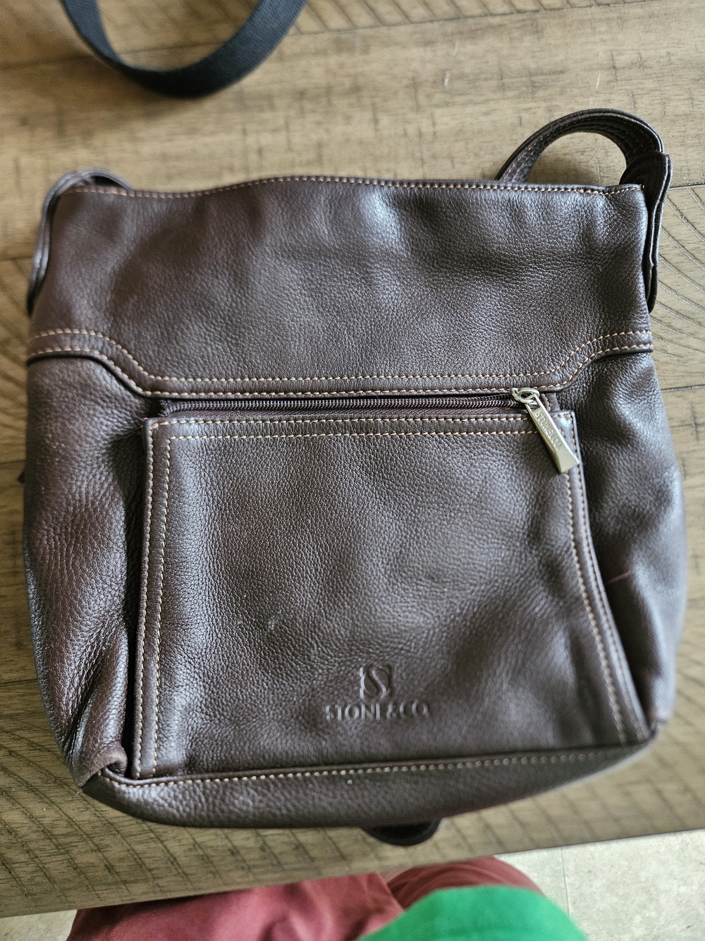 Stone & Co. Dark Brown Leather Messenger Crossbody